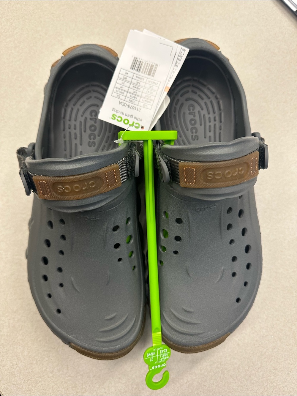 Crocs Unisex Adult Echo RO Clogs Size 9 Men/11 Women Slate Grey NEW